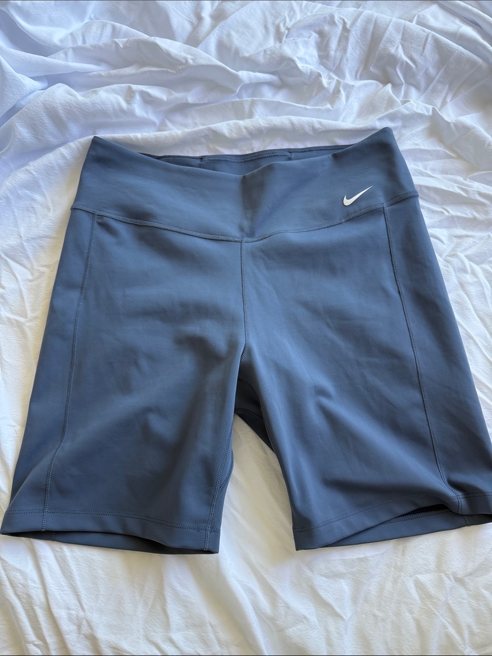 Nike Slate Blue Women's Bike Shorts with Swoosh